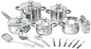 Bennett Read 19 Piece Supreme Strainer Cookware Set Stainless Steel, Tempered Glass Lids, Induction Compatible Product Code: KSC319