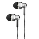 Astrum EB250 Wired Stereo Earphones 10mm Dynamic Driver, In Line Mic, Electro Painted Finish, Noise Isolating Fit Silver SKU: A11025-S