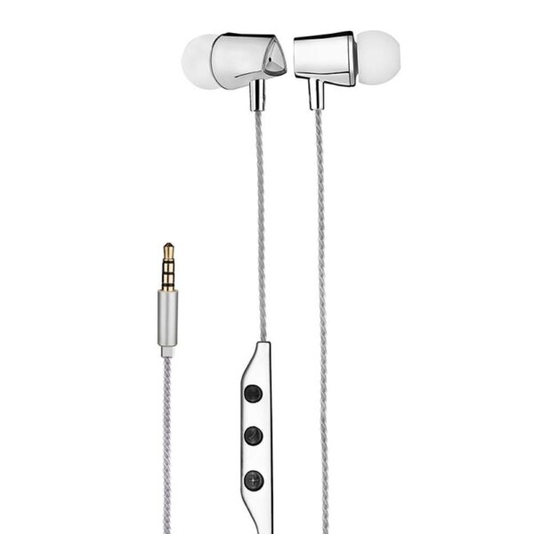 Astrum EB360 Wired Stereo Earphones 10mm Dynamic Driver, In Line Mic, Electro Painted Metal Finish, Noise Isolating Fit White SKU: A11036-Q