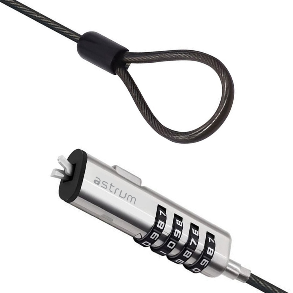 Astrum NB210 N17 Laptop Lock 4‑Digit 1.8m Steel 10K Combo