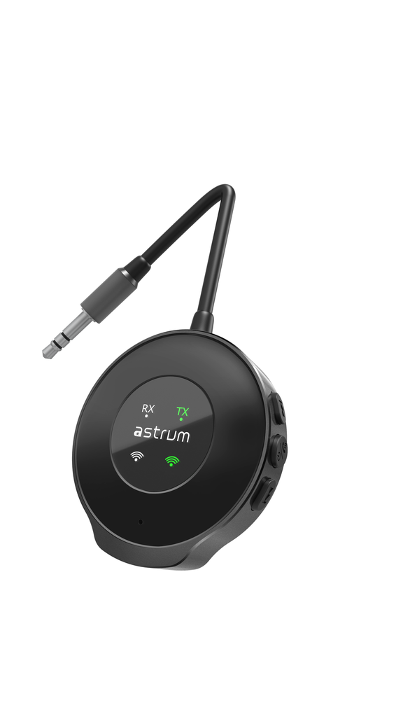 Astrum BT230 Bluetooth 5.3 Audio Transmitter & Receiver 2-in-1 TX/RX, USB-C Fast Charging, Mic, LED Display SKU: A85023-B
