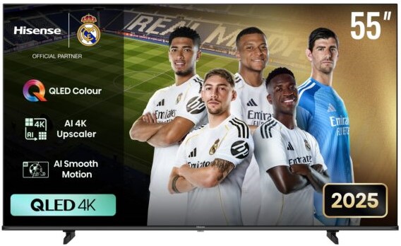 Hisense 55E7Q 55" Quantum Dot QLED 4K UHD Smart TV Dolby Vision Atmos, AI 4K Upscaler, HDMI 2.1, VIDAA U8.5 SKU: 55E7Q