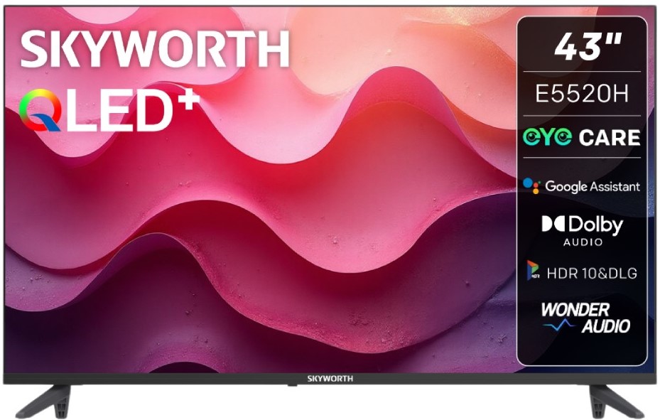 📺 Skyworth 43E5520H QLED Google TV 43" Full HD, HDR10, Smart OS