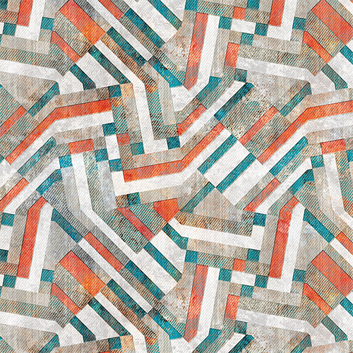 Copacabana Outdoor Pestana Geometric Print Upholstery Fabric in Spice (145cm Wide)