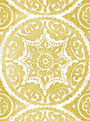 Out Of Africa Shumba Sulphur Printed Cotton Fabric (280cm Wide)