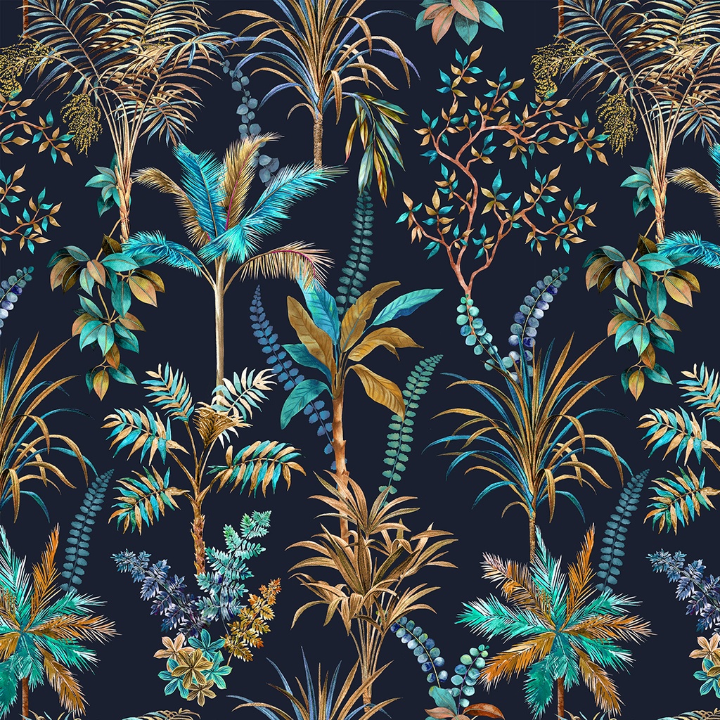 Velvet Fever Doka Midnight Digitally Printed Velvet (140cm Wide)