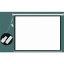 Esquire Electric 300 × 300cm Motorized Projector Screen RF Remote, 290 × 290cm Viewing Area, Wall/Ceiling Mount SKU: CEL300R