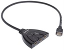 Manhattan 3 Port HDMI Switch 1080p, 3D Video, Auto/Manual Switching, Integrated Cable SKU: 207843
