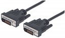 Manhattan DVI-D Dual Link Cable 1.8m, Shielded, Gold Plated, High Bandwidth SKU: 328838