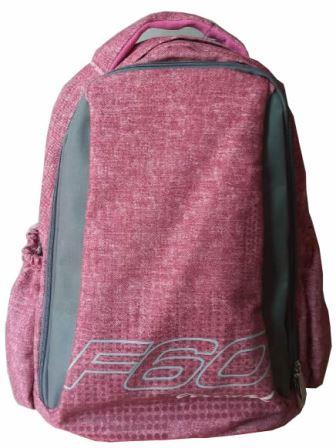 Macaroni Laureate Backpack Pink/Grey, Waterproof, Dual Zip Compartments