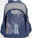 Macaroni Scolaro Student Backpack Blue/Grey, Triple Compartments, Waterproof, Padded Straps SKU: ETB8996BL