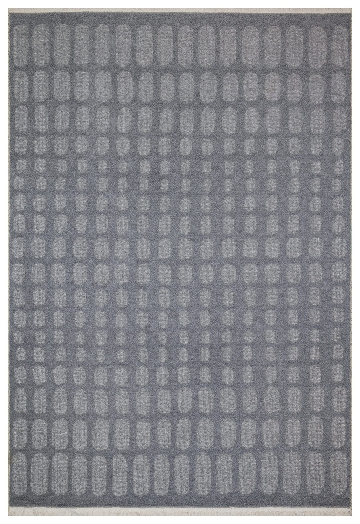 Cobblestone Cement Stripe Rug - Silkhouse 160×220 cm Low Pile