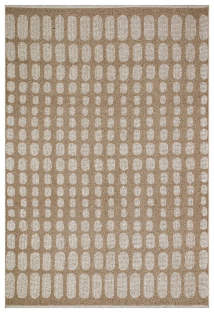 Cobblestone Sandy Stripe Rug - Silkhouse 160×220 cm Low Pile