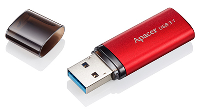Apacer 128GB USB Flash Drive | AH25B, USB 3.1 Gen1, Sunrise Red, Stylish & Durable, Lifetime Warranty