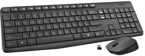 Logitech MK235 Wireless USB Keyboard and Optical Mouse Combo - Wireless Keyboard & Mouse