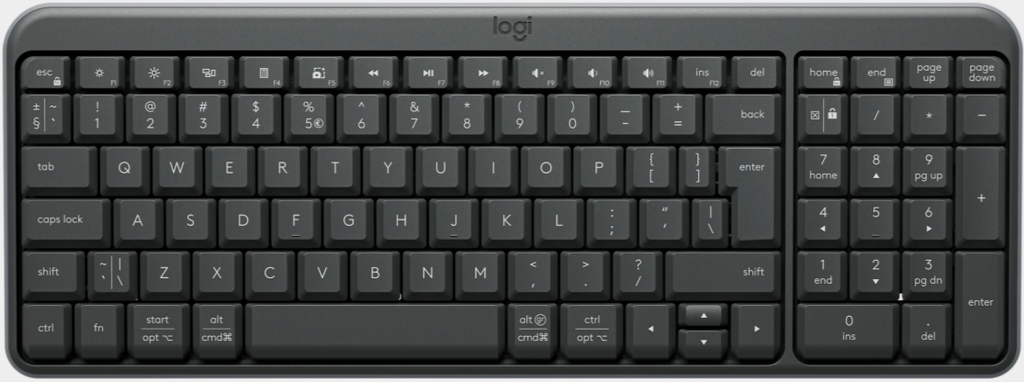 Logitech K250 Bluetooth Wireless Keyboard - Compact, Graphite