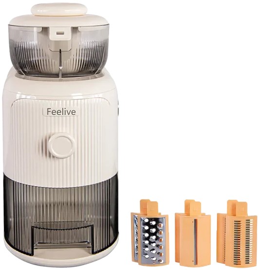 Feelive 1.8L 3‑Blade Food Processor