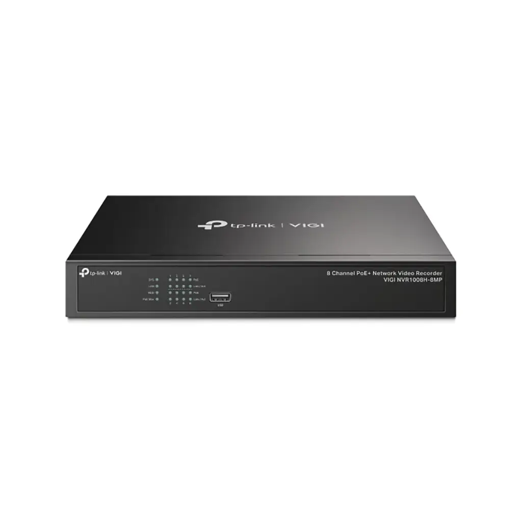 TP‑Link VIGI-NVR1008H-8MP 8‑Ch 4K PoE+ NVR 113W