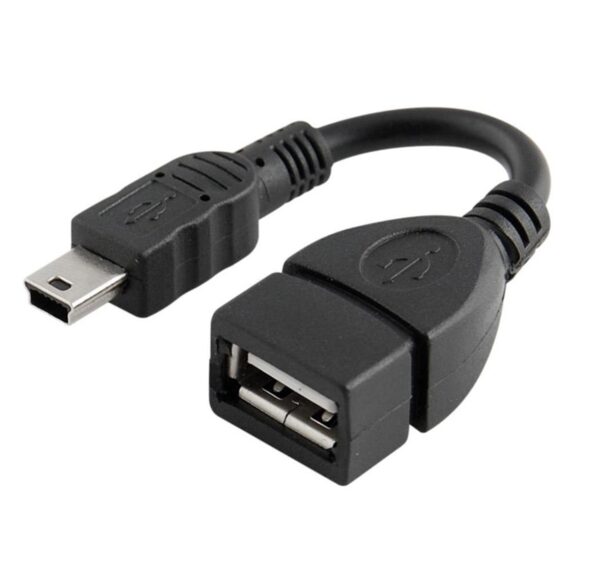 OC020 Mini USB to USB‑A OTG Cable 20cm Black 12m