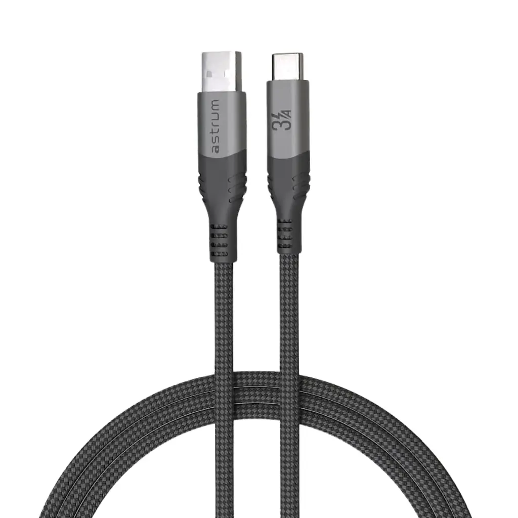 Astrum VMAC20 USB‑C Cable 2.0m Braided Grey 12m