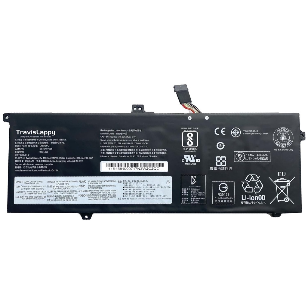 Lenovo ThinkPad X390 Battery 11.46V 48Wh