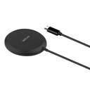 Astrum CW500 Wireless Charging Pad 15W Magnetic Slim USB-C, Aluminium Body Black SKU: A92050-B