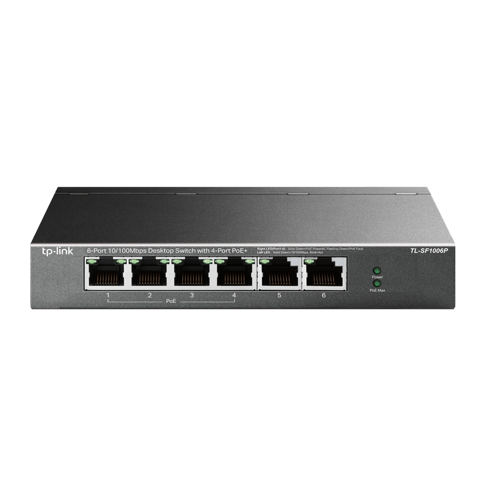 TP‑Link TL‑SF1006P 6‑Port 4‑PoE+ Switch