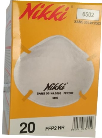 Casey Nikki 6502 FFP2NR Masks (NK6502) – 20-Pack with Nose Clip