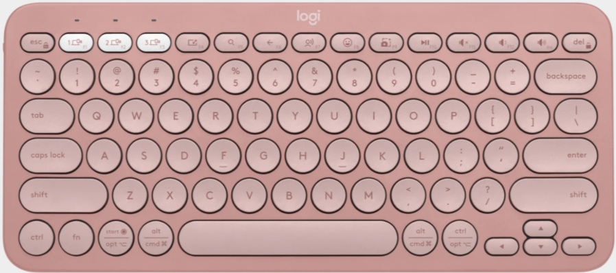 Logitech Pebble Keys 2 K380s Bluetooth Keyboard Rose 