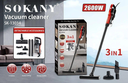 Sokany SK‑13034 2600W 3‑in‑1 Vacuum Cleaner