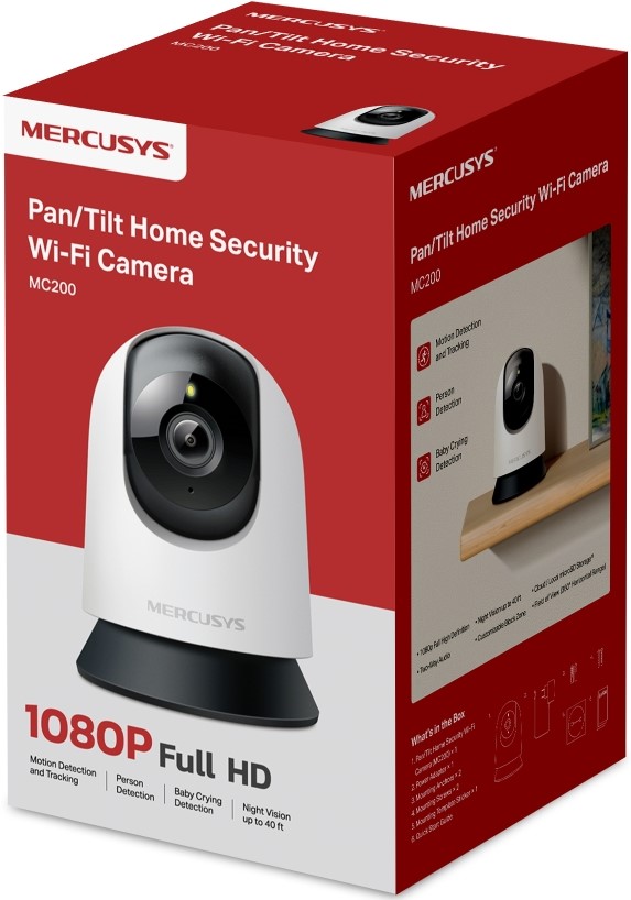 Mercusys MC200 Pan/Tilt Home Wi‑Fi Camera