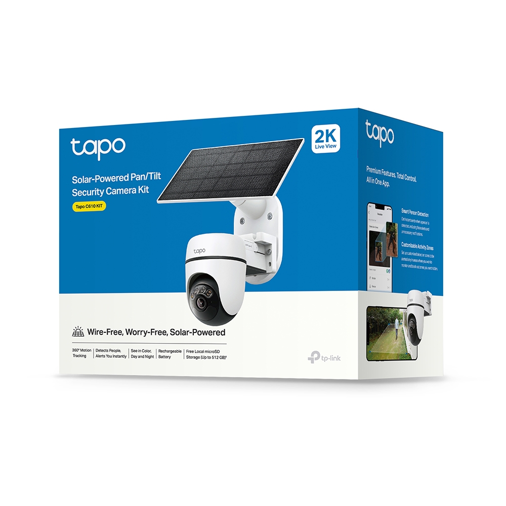 TP‑Link Tapo C610 Solar‑Powered Pan/Tilt 2K Camera Kit  