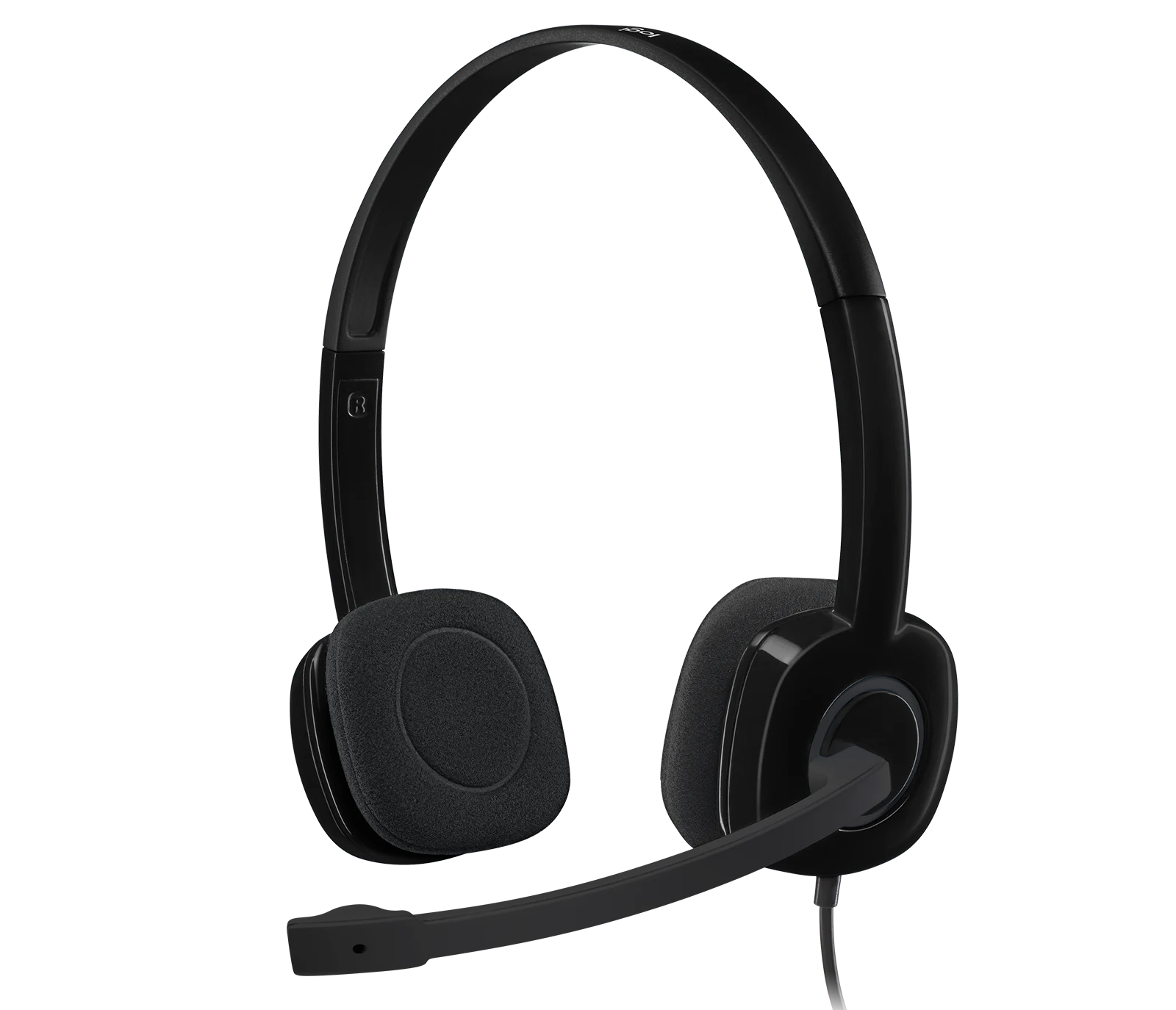 Logitech H151 Wired Stereo Headset – Noise-Cancelling, On-Ear Comfort (Black)