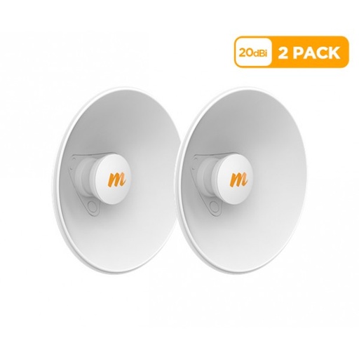 Mimosa N5-X20 twist-on 5GHz 20dBi antenna 270mm (2 Pack) | MIM-N5-X20-2PACK