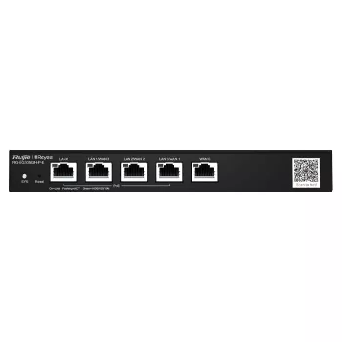 Reyee RG-EG305GH-P-E 5×1G 4×PoE 60W 4-WAN Cloud Router