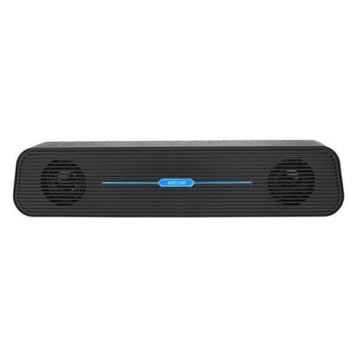 Astrum SM120 USB Soundbar Speaker 2.0CH, 6W RMS, 360° Surround Sound, AUX Input, Compact Design Black SKU: A13012-B
