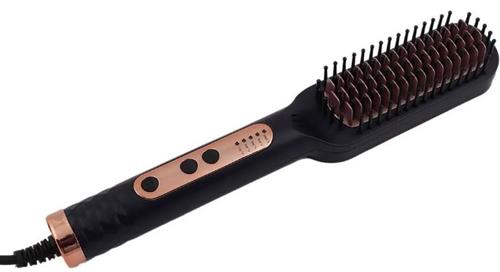 Sokany Hair Straightener Brush Black and Rose Gold | SK-15008BRG
