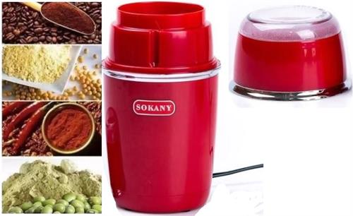 Sokany Electric 50g Multi-Purpose Coffee & Spice Grinder – 150W Power, Stainless Steel Blades, Compact & Efficient (Red) | CSY-SK-3025RD