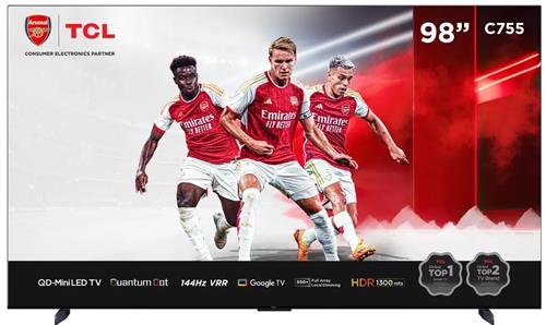 TCL 98" C755 Mini-LED 4K Smart TV 144Hz Dolby Vision 98C755
