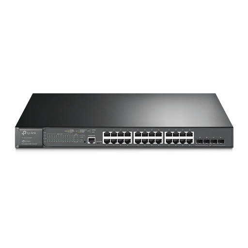 TP-Link SG3428MP Omada 28-Port Gigabit L2+ Managed PoE+ Switch - 24x PoE+ (384W), 4x 10G SFP, Cloud SDN, QoS, 3-Year Warranty