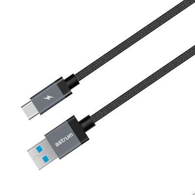 [A53062-B] Astrum UT620 USB 3.0 to USB-C Charge & Sync Cable 1m Braided, 3A Fast Charging, 4Gbps Data Transfer SKU: A53062-B