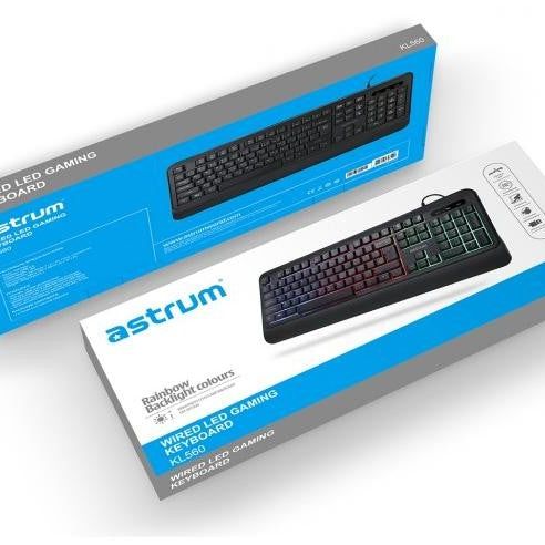 Astrum KL560 Rainbow Color Backlit LED Wired USB Gaming Keyboard