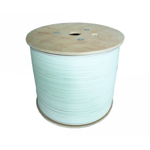 UltraLAN Bow-Type 2-Core G657A2 Drop Cable LSZH, UV, 2×3 mm, 0.45 mm Wire, 2 km Drum