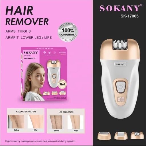 Sokany 3‑in‑1 Lady’s Hair Remover