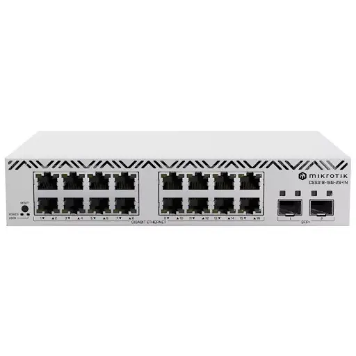 MikroTik SWoS Cloud Smart Switch 16 Port Gigabit 2 SFP+ | CSS318-16G-2S+IN