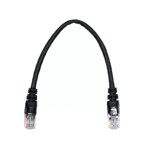 Linkbasic FLY‑0.2BL 22cm Cat5e Flylead Black  
