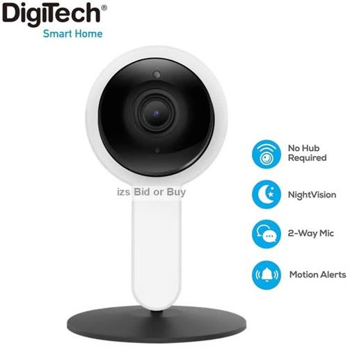 Digitech DT-Y2 Smart 720p Pan-Tilt Wi-Fi Camera – Night Vision, 2-Way Audio, Motion Alert