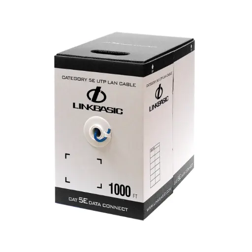 Linkbasic UTP‑305B 305m Cat5e Solid Blue UTP Cable  