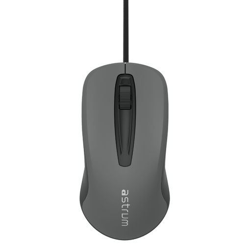 Astrum MU120 3B USB Wired Optical Mouse Black Grey