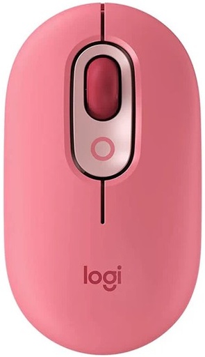 Logitech POP Silent Wireless Mouse Heartbreaker Rose, Bluetooth Multi-Device, Emoji Button, 24 Month Battery 910-006548